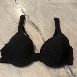 Elegant Black Striped Women's Bra